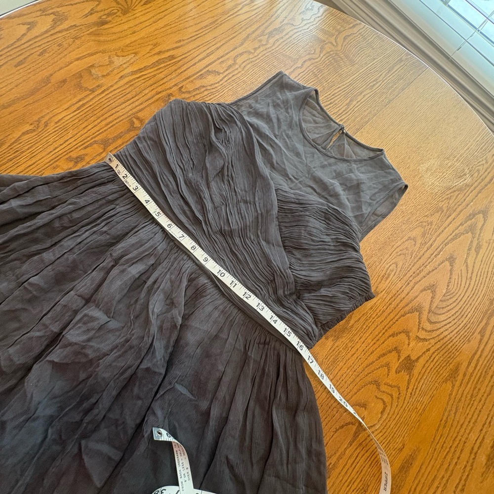 J. Crew Clara Silk Chiffon Coctail Party Dinner Dress in Gray - Picture 9 of 10